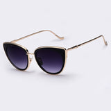 Metal Frame Cat Eye Sunglasses