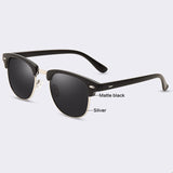 Half Metal Unisex Square Sunglasses