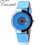 Leather Quartz Casual Watch