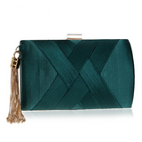 Metal Tassel Classical Style Clutch Bag