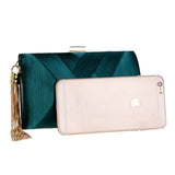 Metal Tassel Classical Style Clutch Bag