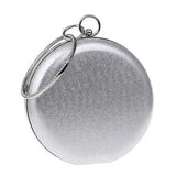 Round Shaped Simple Diamonds Clutches Bag