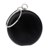 Round Shaped Simple Diamonds Clutches Bag