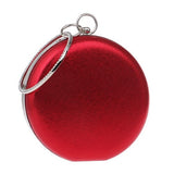 Round Shaped Simple Diamonds Clutches Bag
