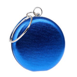 Round Shaped Simple Diamonds Clutches Bag