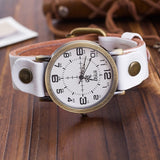 Vintage Cow Leather Bracelet Watch