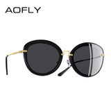 Metal Legs Polarized Cat Eye Sunglasses