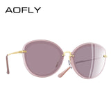 Metal Legs Polarized Cat Eye Sunglasses