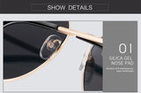 Vintage Retro Metal Flat Top Sunglasses