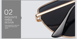Vintage Retro Metal Flat Top Sunglasses