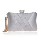 Metal Tassel Classical Style Clutch Bag
