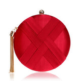 Ring Metal Tassel Classical Style Clutch Bag