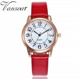 Leather Strap Quartz Casual Watch