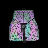 Luminous Geometric Striped Backpack