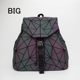 Luminous Geometric Striped Backpack
