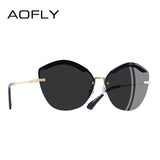 Half Frame Mirror Lens Cat Eye Sunglasses