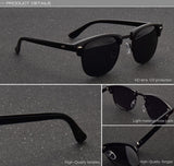 Half Metal Unisex Square Sunglasses