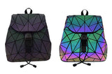 Luminous Geometric Striped Backpack
