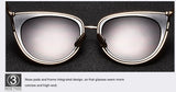 Metal Frame Cat Eye Sunglasses