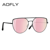 Vintage Retro Metal Flat Top Sunglasses