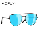 Vintage Retro Metal Flat Top Sunglasses