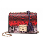 Faux Python Leather Shoulder Bag