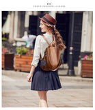 PU Leather Anti Theft Casual Backpack