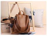 PU Leather Anti Theft Casual Backpack