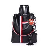 PU Leather Teddy Bear Zipper Backpack