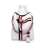 PU Leather Teddy Bear Zipper Backpack