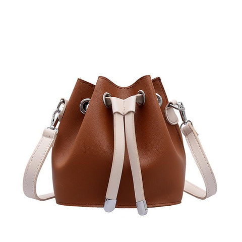 Leather Bucket Shoulder Bag