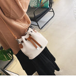Leather Bucket Shoulder Bag