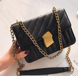 Chain Strap Flap Shoulder Bag