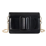 Metal Lock Mini Small Square Shoulder Bag