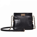 Crocodile Pattern Shoulder Bag