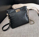 Crocodile Pattern Shoulder Bag