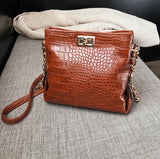 Crocodile Pattern Shoulder Bag