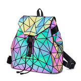 Luminous Geometric Striped Backpack