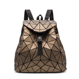 Luminous Geometric Striped Backpack