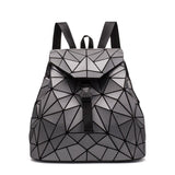 Luminous Geometric Striped Backpack