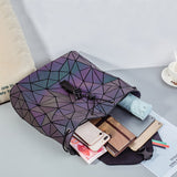 Luminous Geometric Striped Backpack